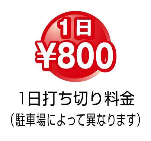 1日打ち切り800円